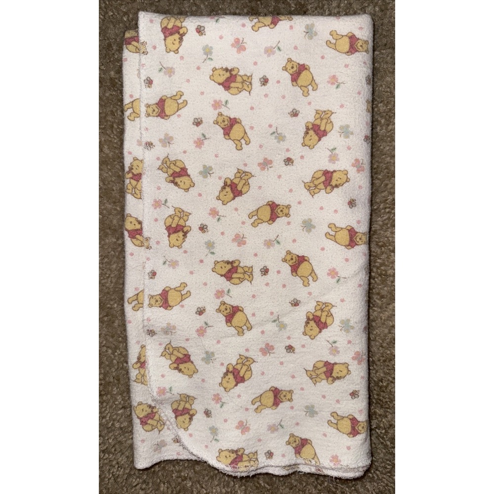 Classic Winnie the Pooh. Fleece Receiving Blanket Multi Color Size 27" x 27"